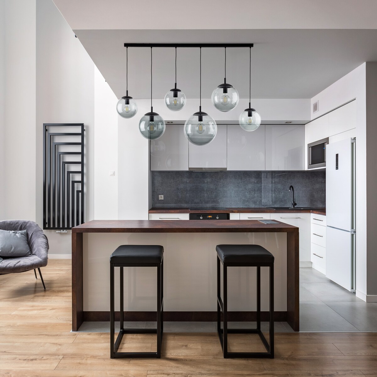 Lampa wisząca TK Lighting ESME GRAPHITE 5383, 6xE27, regulacja wysokości do 150 cm, grafitowo-czarna