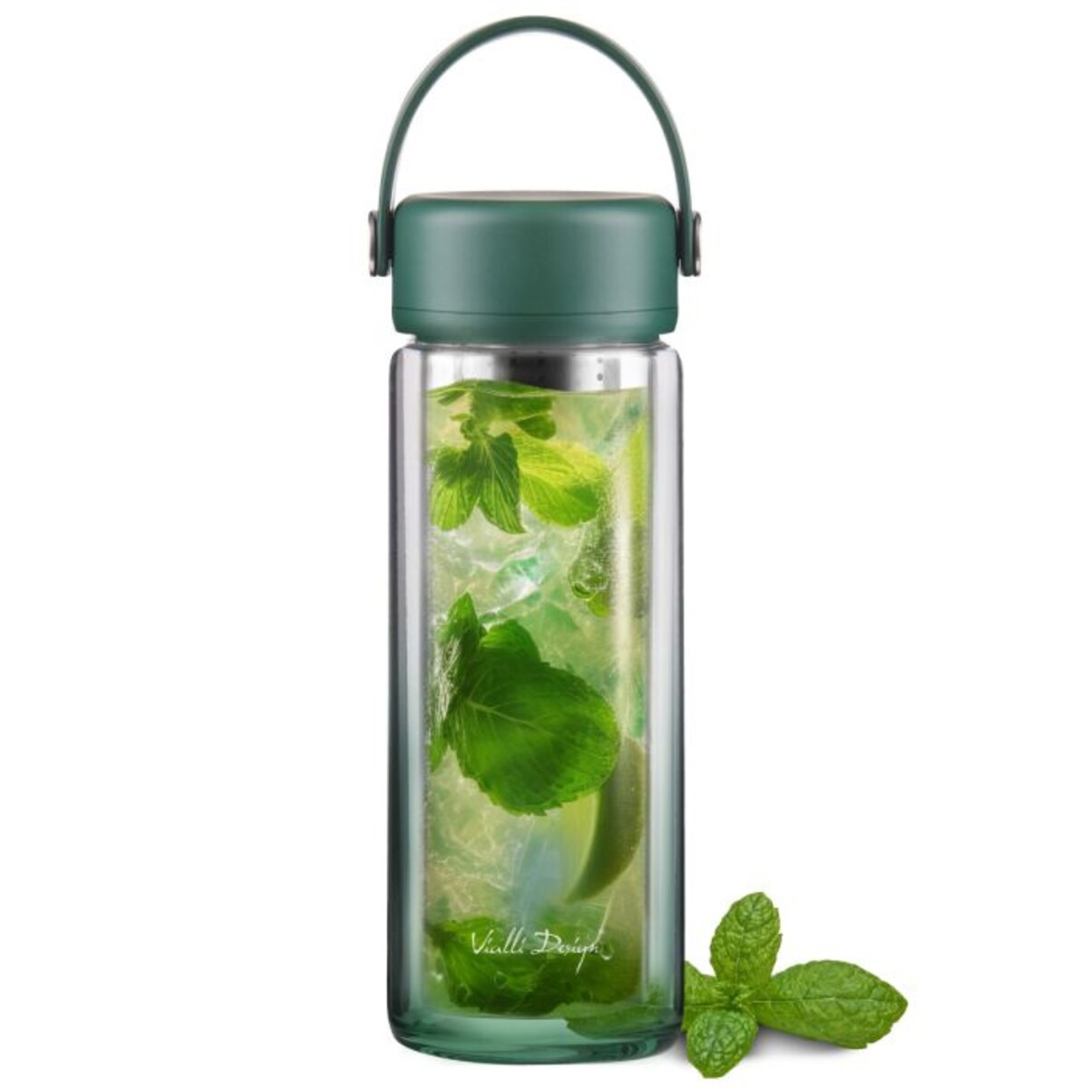 Butelka z podwójną ścianką i zaparzaczem Fuori 350 ml zielona 30213