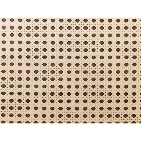 Łóżko rattanowe 140 x 200 cm ciemne drewno MONPAZIER