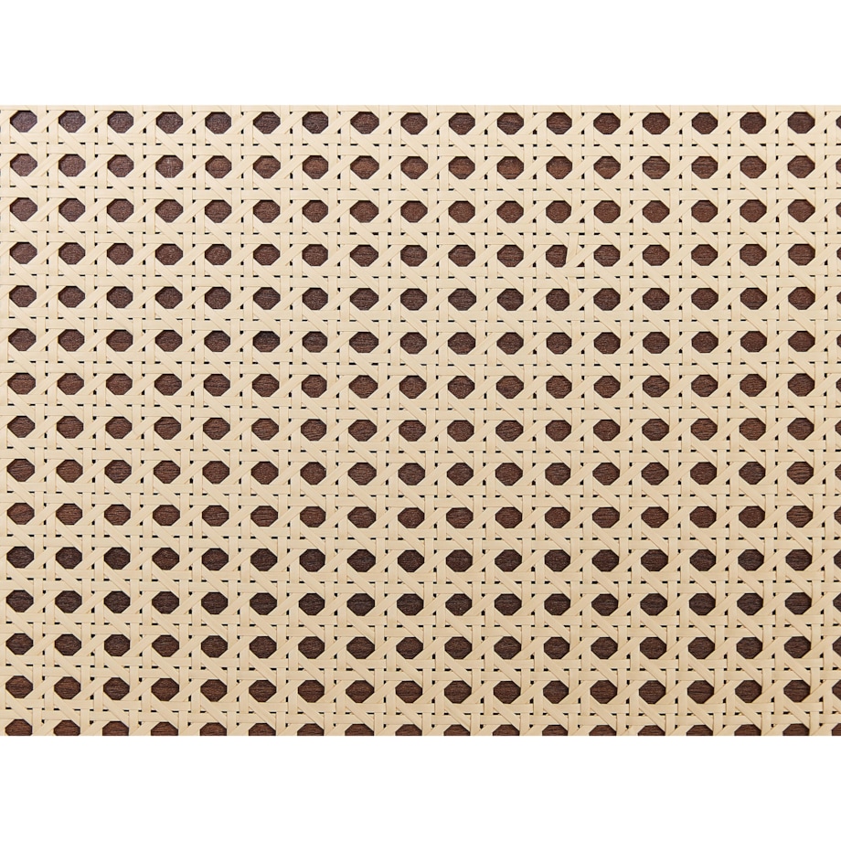 Łóżko rattanowe 140 x 200 cm ciemne drewno MONPAZIER