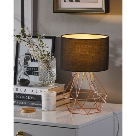 Lampka nocna metalowa miedziana MARONI