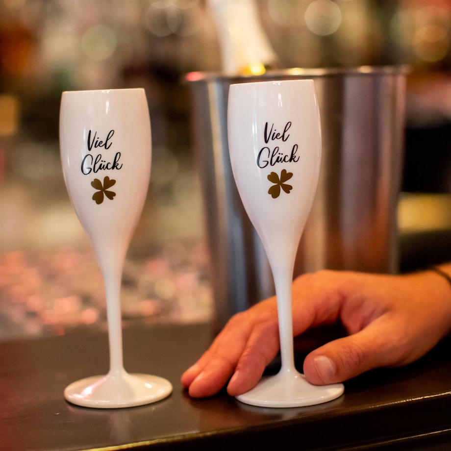 Kieliszek do szampana SUPERGLAS z nadrukiem, KOZIOL