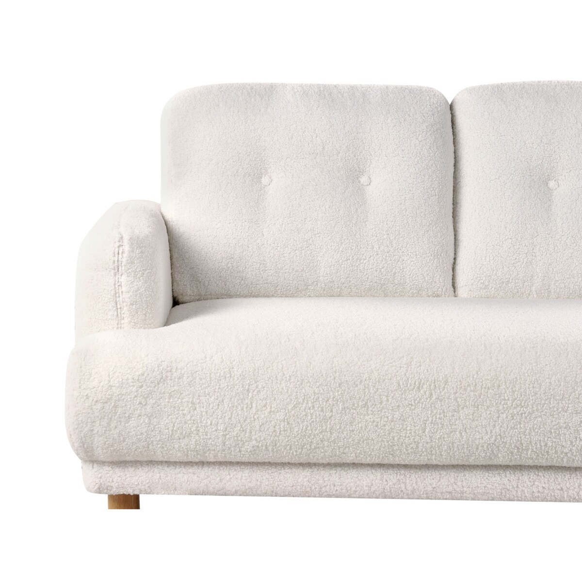 Sofa 3-osobowa boucle biała TUVE