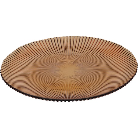 Prążkowany talerz deseroway AMBER, Ø 21 cm