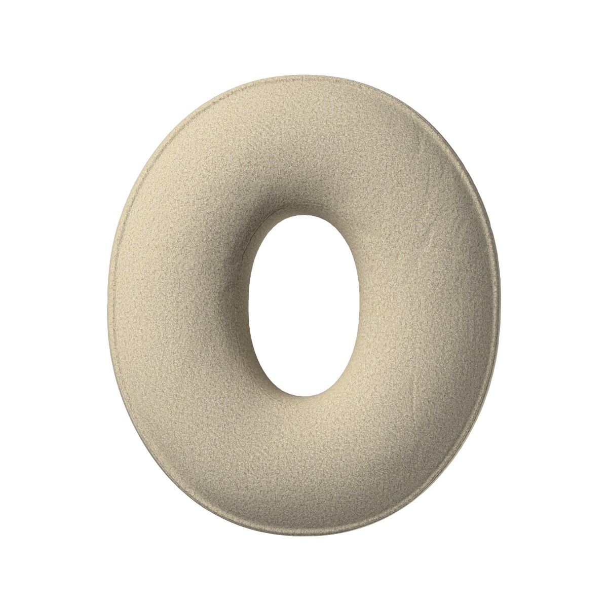 Poduszka literka O, jasny beż, 30x40cm, Boucle