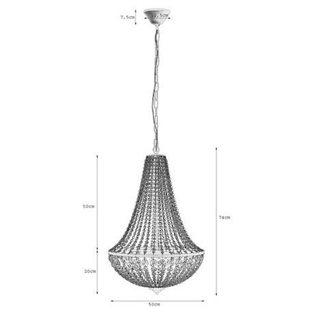 Glamour żyrandol wiszący Granso 107028 lampa nad łóżko czarna