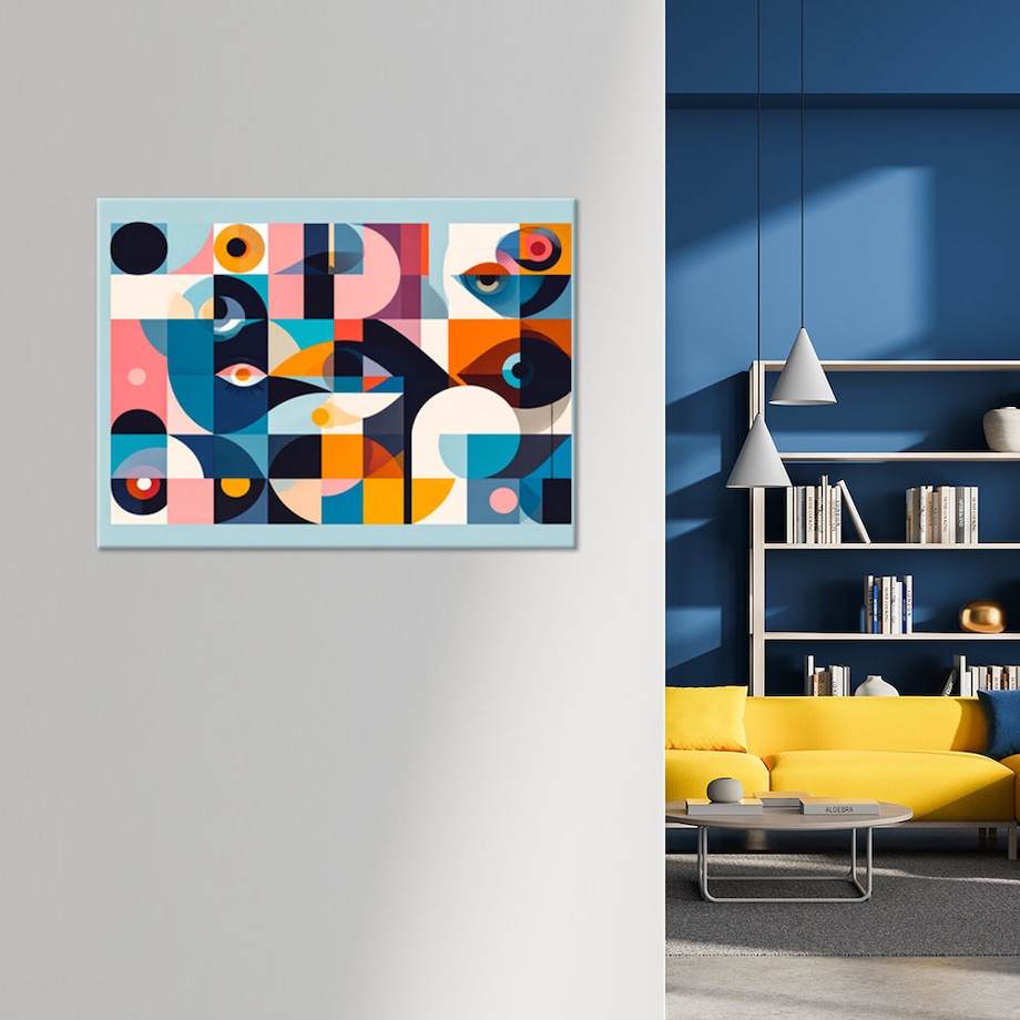 Obraz do salonu biura Bauhaus, Kolorowe Abstrakcyjne Kształty 120x80