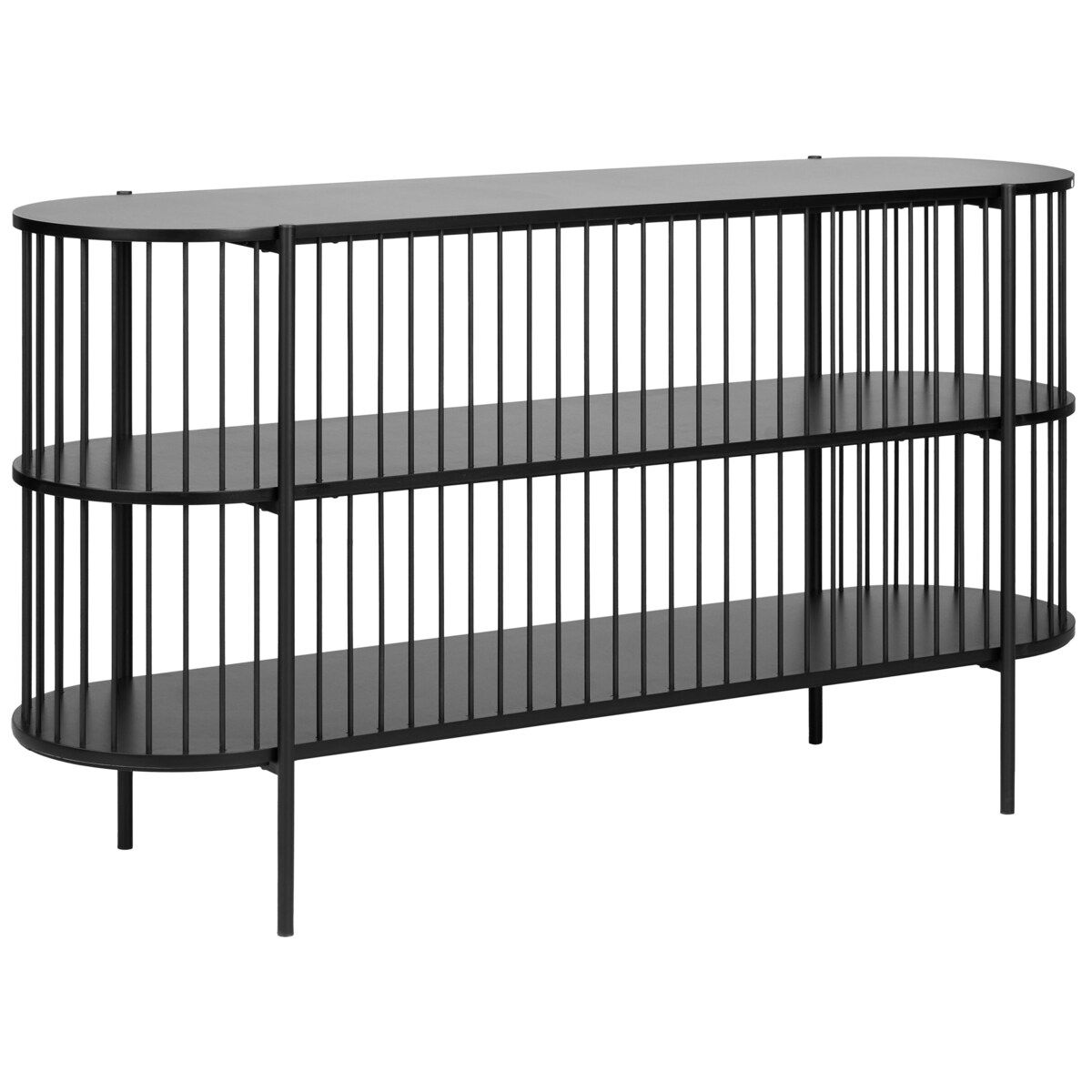 Regał 2 półki BIRSON 80 cm Czarny