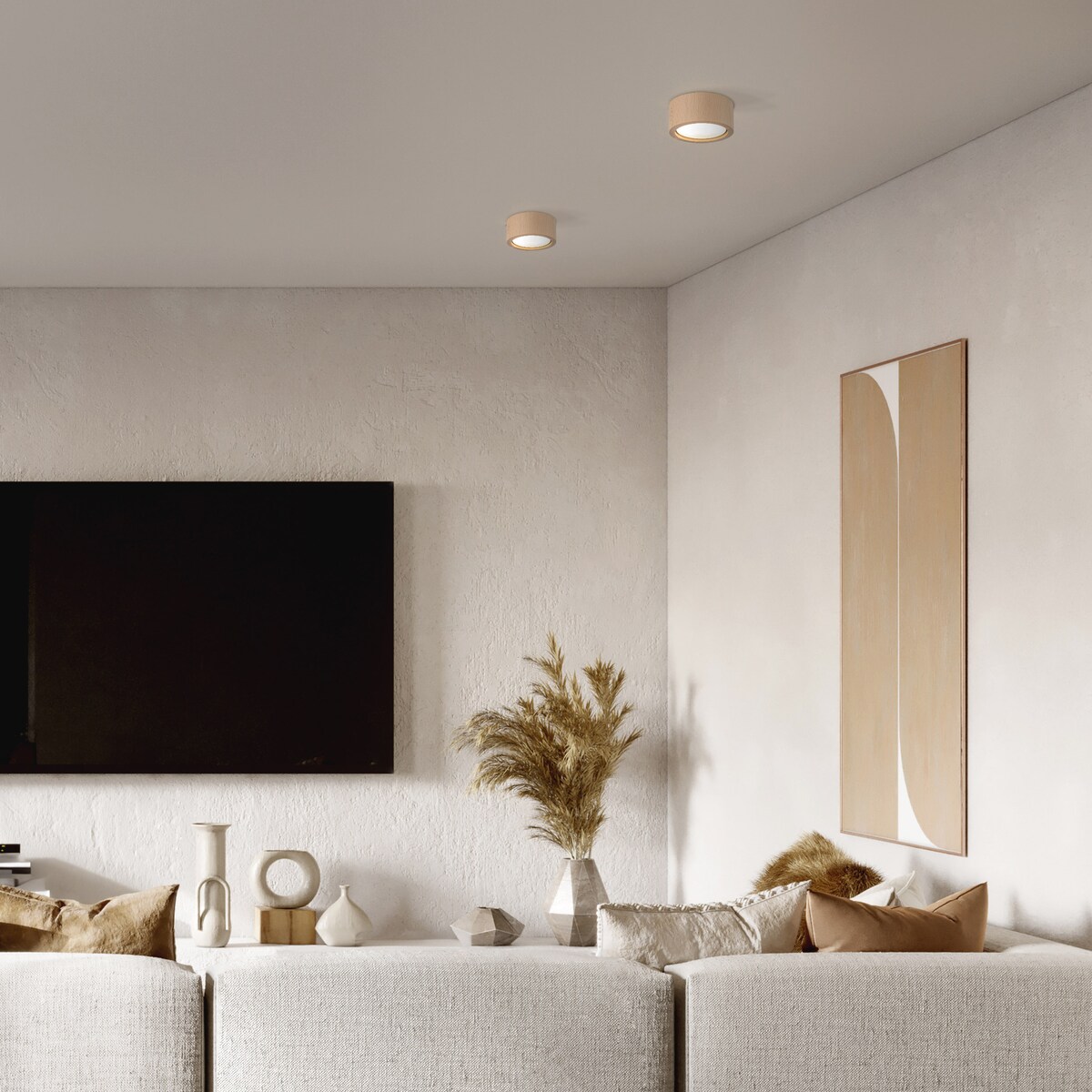 Oprawa natynkowa spot TK Lighting EVE WOOD BUK 10123 GX53 drewniana buk IP20 1x10W LED do salonu i kuchni
