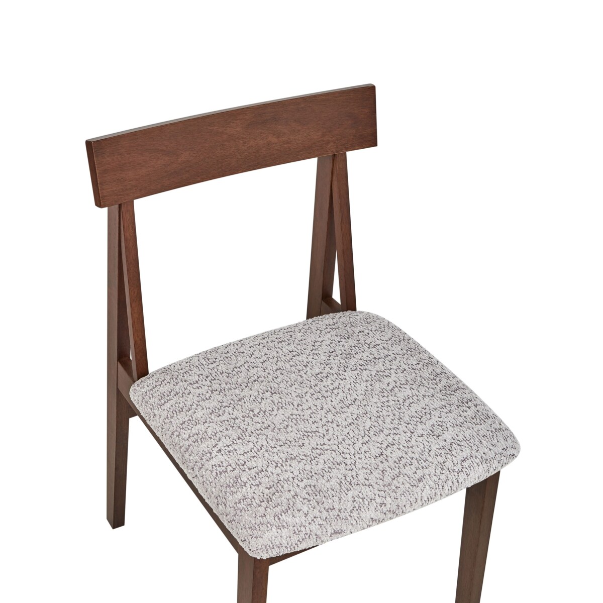 Zestaw 2 krzeseł do jadalni ISLE Drewno kauczukowe Szary