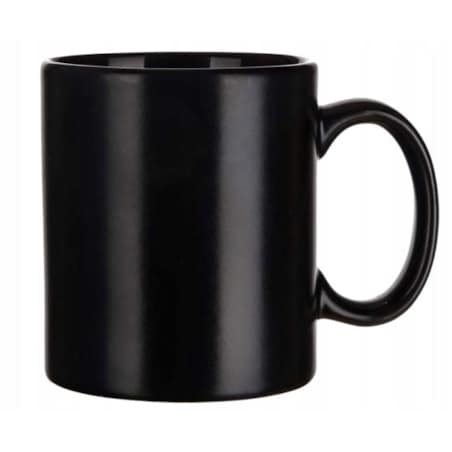 KUBEK BEZ NADRUKU czarny 350 ml matowy na kawę herbatę do pracy domu