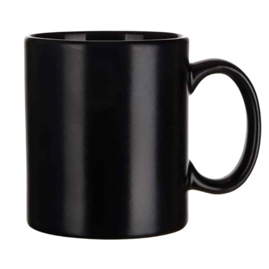 KUBEK BEZ NADRUKU czarny 350 ml matowy na kawę herbatę do pracy domu