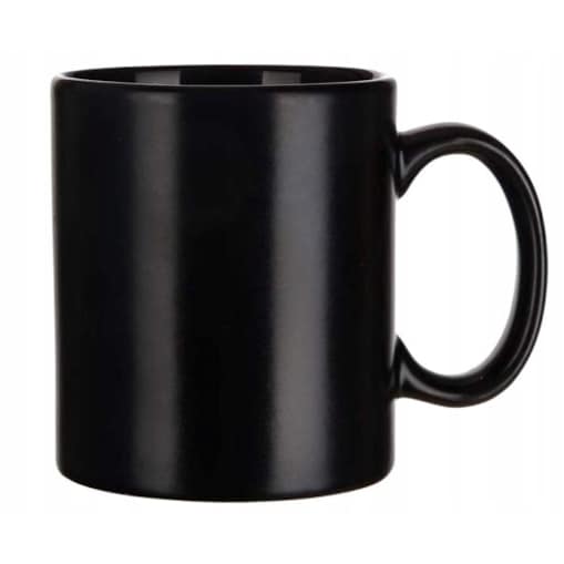 KUBEK BEZ NADRUKU czarny 350 ml matowy na kawę herbatę do pracy domu