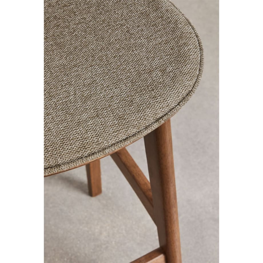 Krzesło barowe z drewna kauczukowego brązowe Canada 2 szt. 65 cm