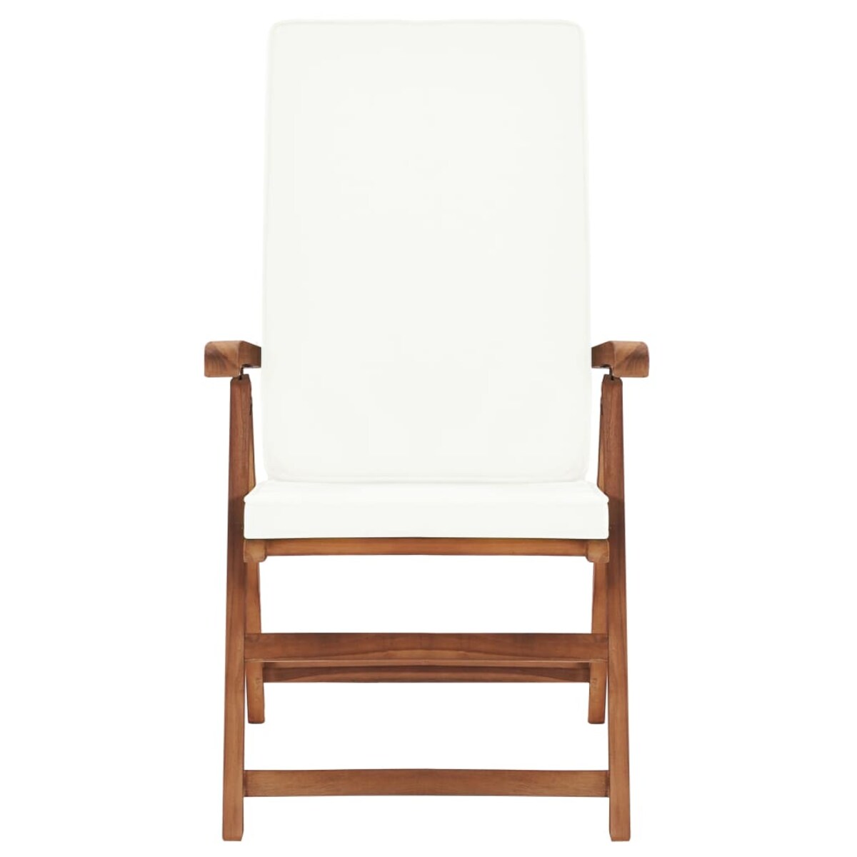 vidaXL Rozkładane krzesła ogrodowe z poduszkami, 2 szt., drewno tekowe