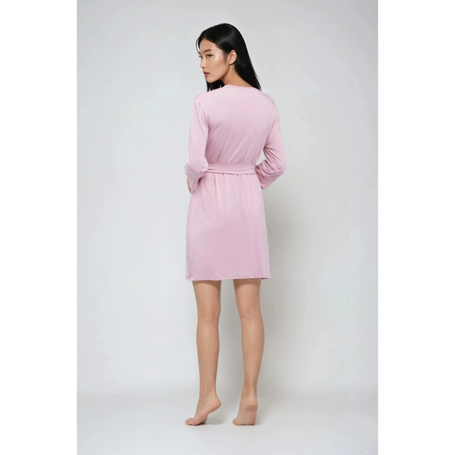 Szlafrok Jane Różowy Różowy, L