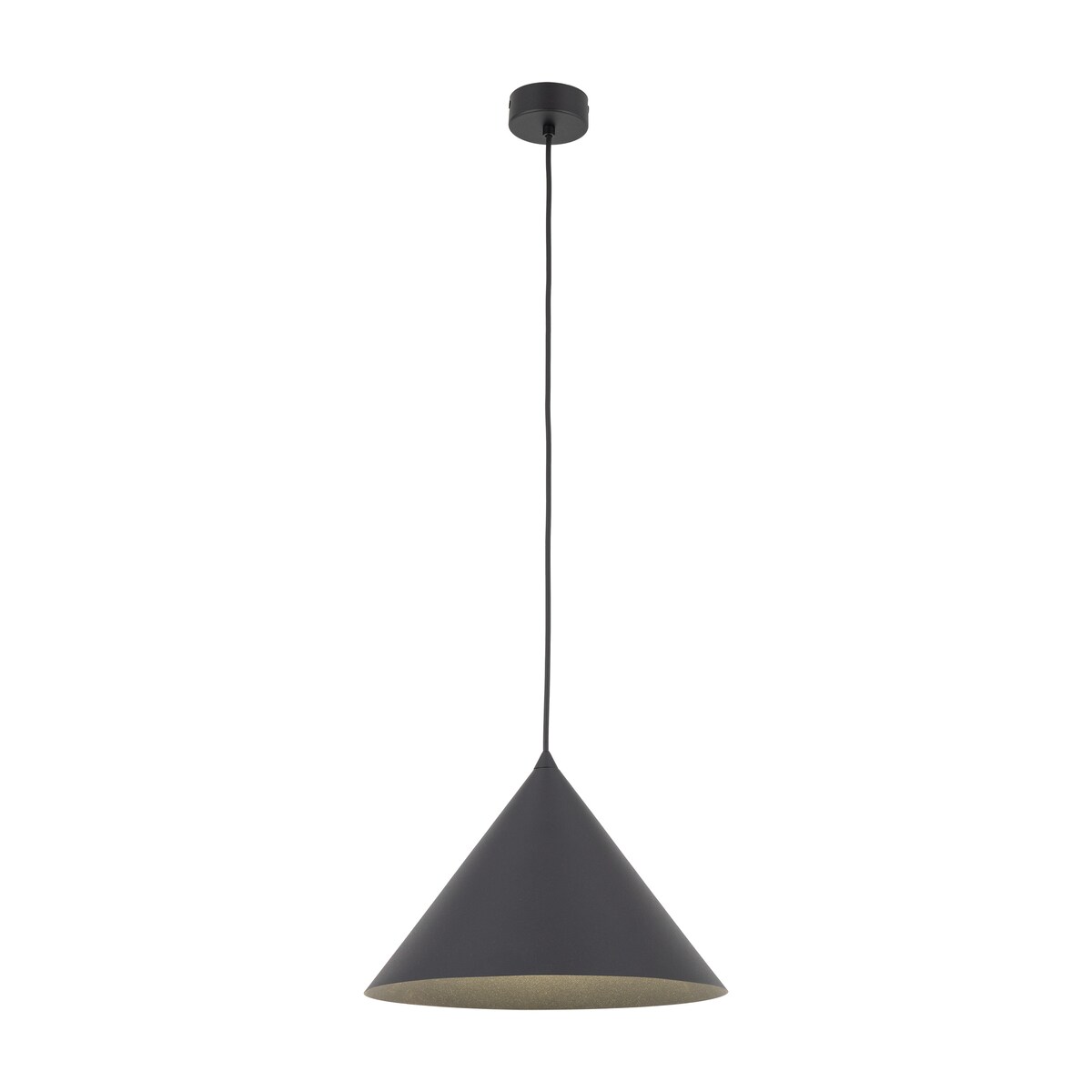 Lampa wisząca TK Lighting CONO BLACK 10057 czarna metalowa E27 32 cm regulowana do kuchni i jadalni
