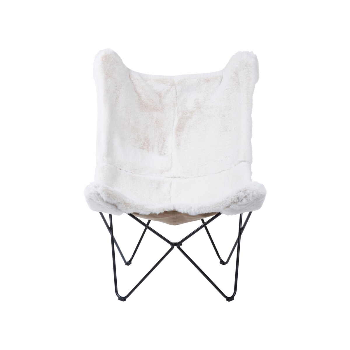 Fotel futrzany biały NYBRO