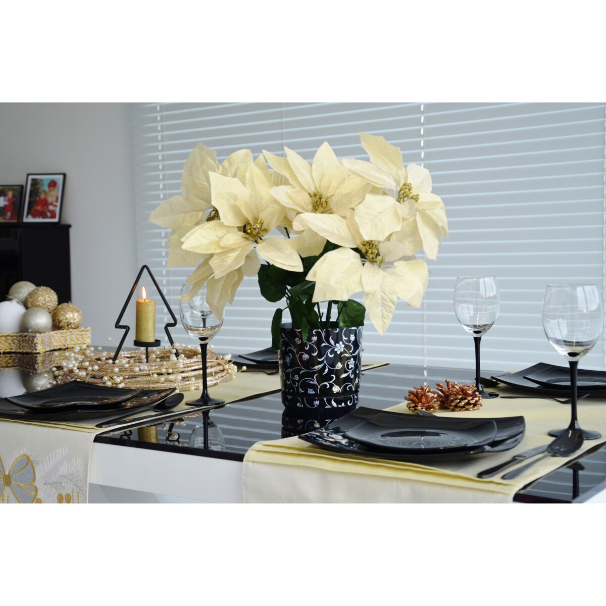 12 cm wzór KWIATY MIENIĄCE Doniczka z podstawką tęczowy efekt holograficzny niezwykła kwiatowa glamour brokatowa