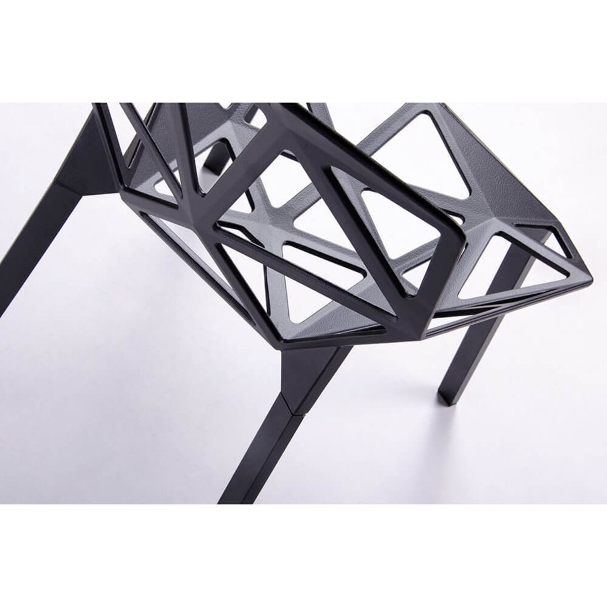 Ażurowe krzesło Split Premium DC-362.ALLBLACK King Home geometryczne czarne