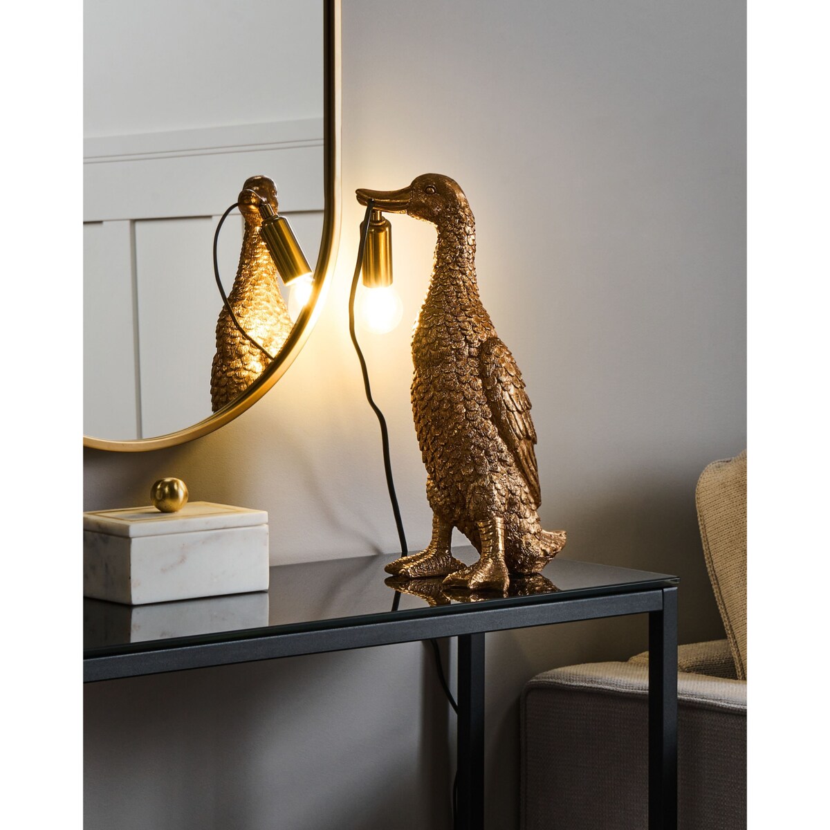 Lampa stołowa Kaczka ANATIS Złoty