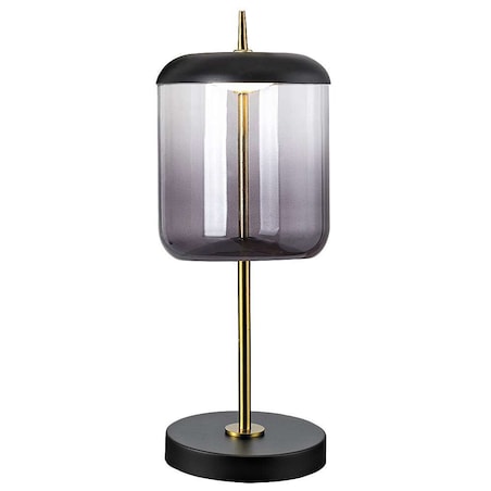 Stołowa LAMPA stojąca DELICE 5026 Rabalux szklana LAMPKA biurkowa skandynawska LED 6W 4000K czarna przydymiona