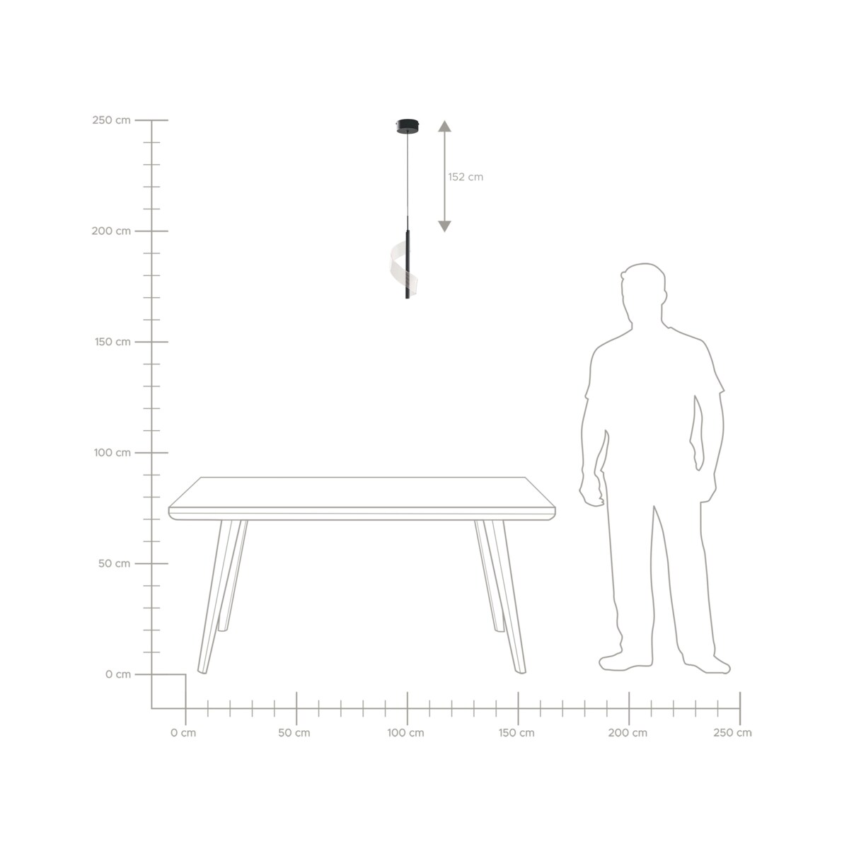 Lampa wisząca LED SARELA Metal Czarny