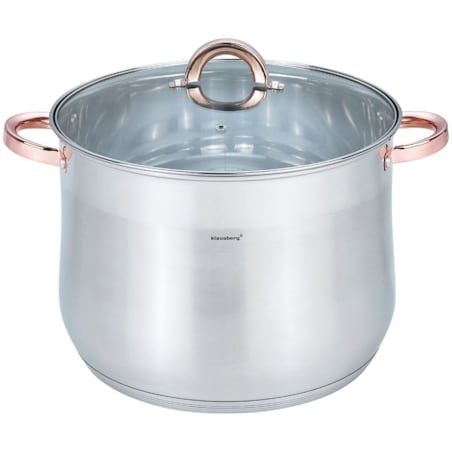 Garnek stalowy gastronomiczny duży 16L 30cm Rose Gold KLAUSBERG