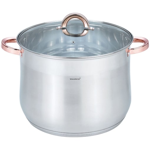 Garnek stalowy gastronomiczny duży 16L 30cm Rose Gold KLAUSBERG