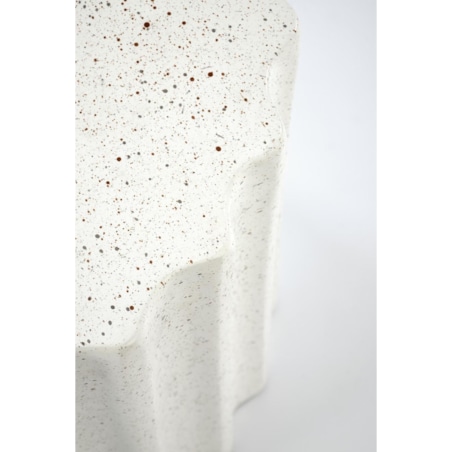 STOLIK KAWOWY Raffa biały OKRĄGŁY 41x46 cm stabilny stelaż