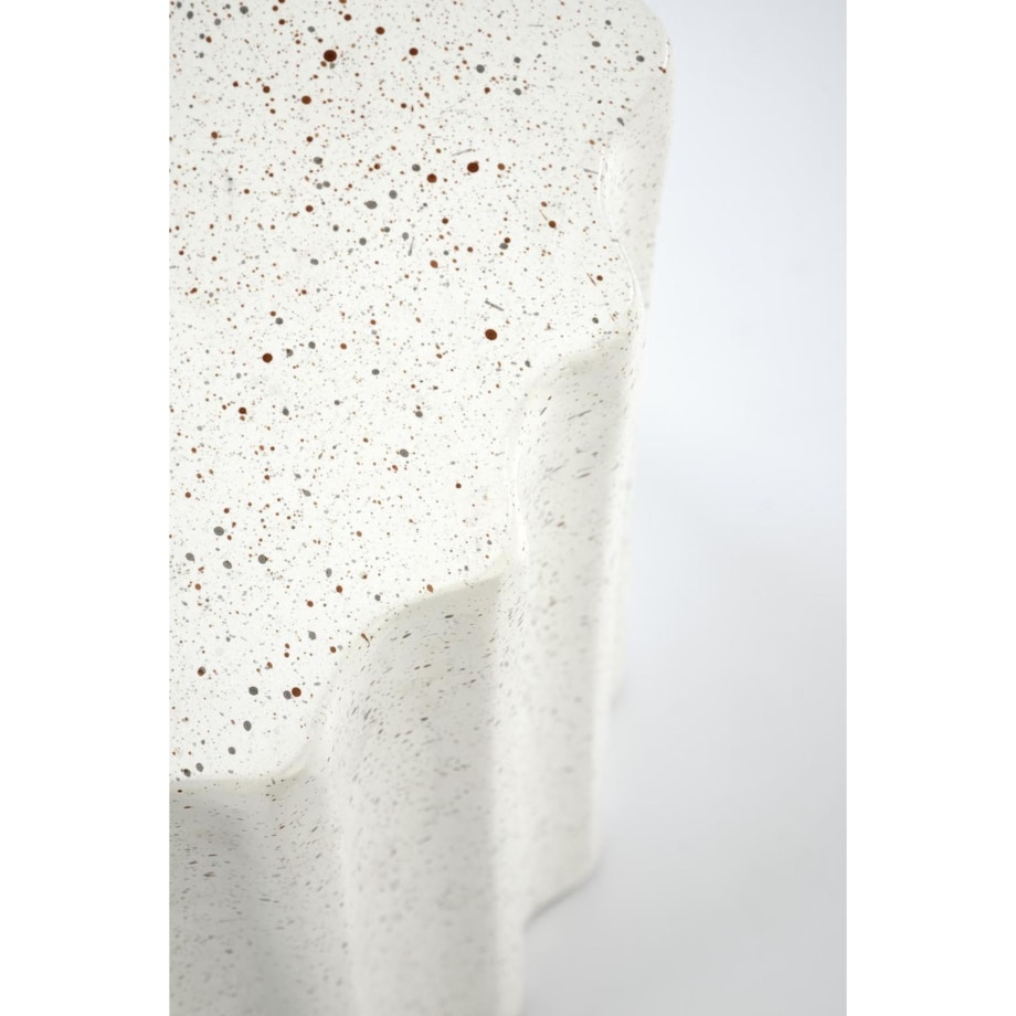 STOLIK KAWOWY Raffa biały OKRĄGŁY 41x46 cm stabilny stelaż