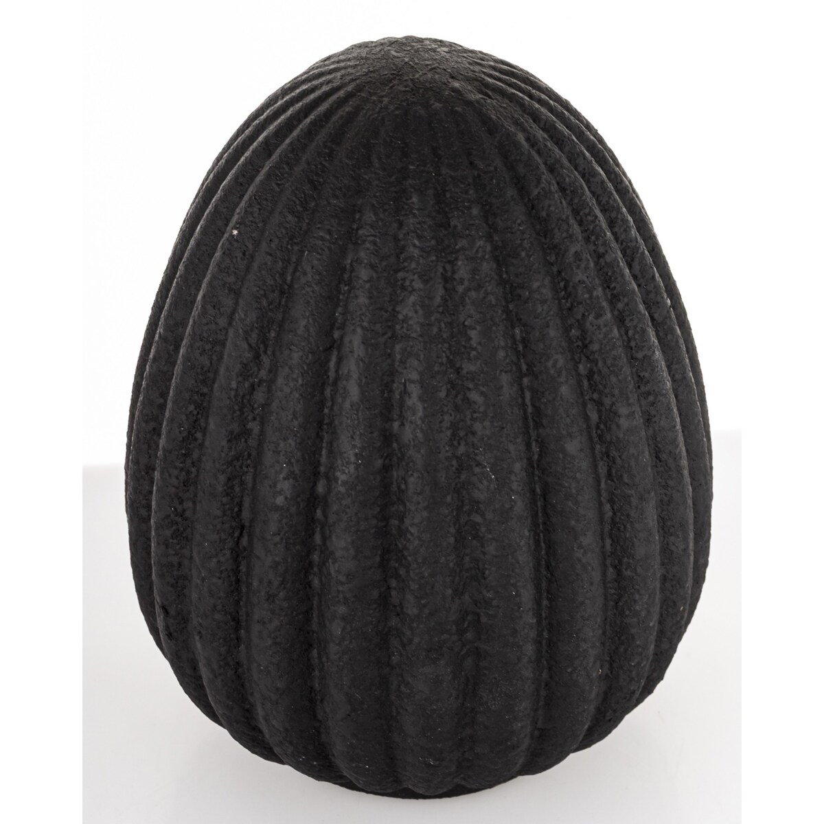 Dekoracja - czarne jajko 20x15,5x15,5 cm ceramiczne BLAKIE big