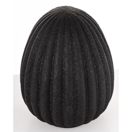 Dekoracja - czarne jajko 20x15,5x15,5 cm ceramiczne BLAKIE big