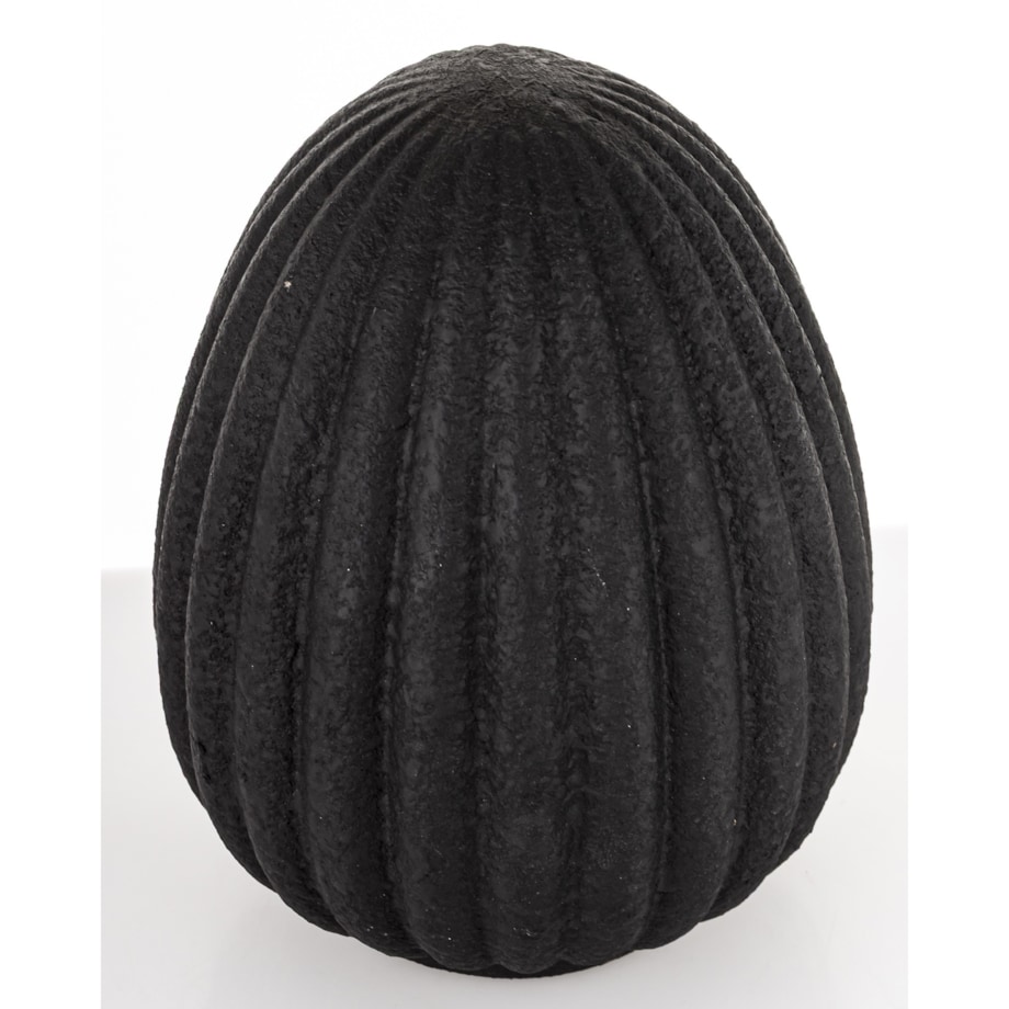 Dekoracja - czarne jajko 20x15,5x15,5 cm ceramiczne BLAKIE big