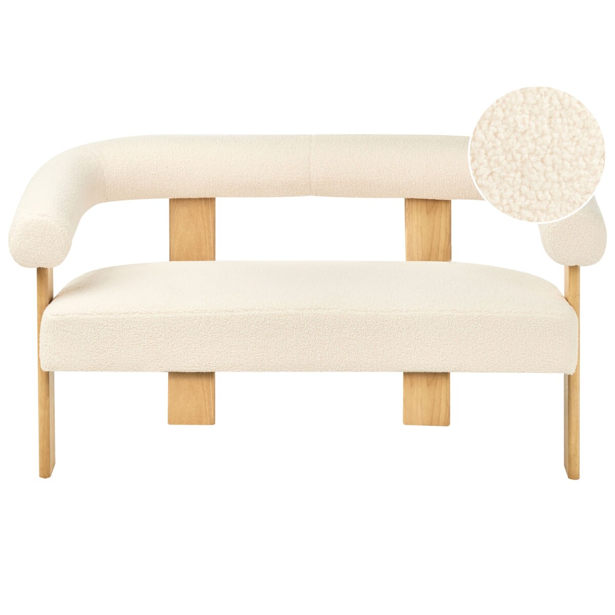 Sofa ILBRO Boucle Złamana biel dla 2 osób