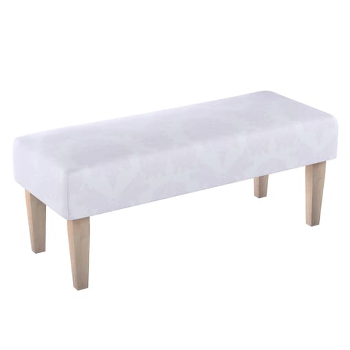 Ławka, liście akantu na białym tle , 100 x 40 x 40 cm, Damasco