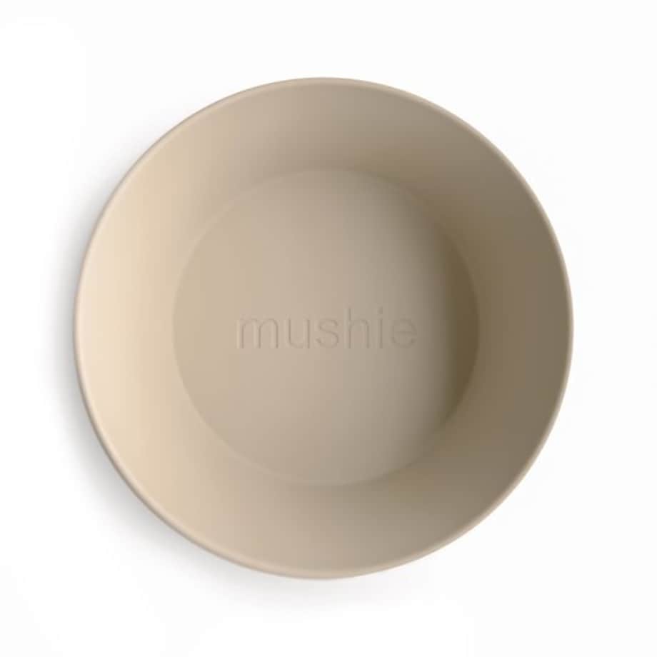 Mushie Miseczki dla dzieci okrągłe 2-pak Vanilla