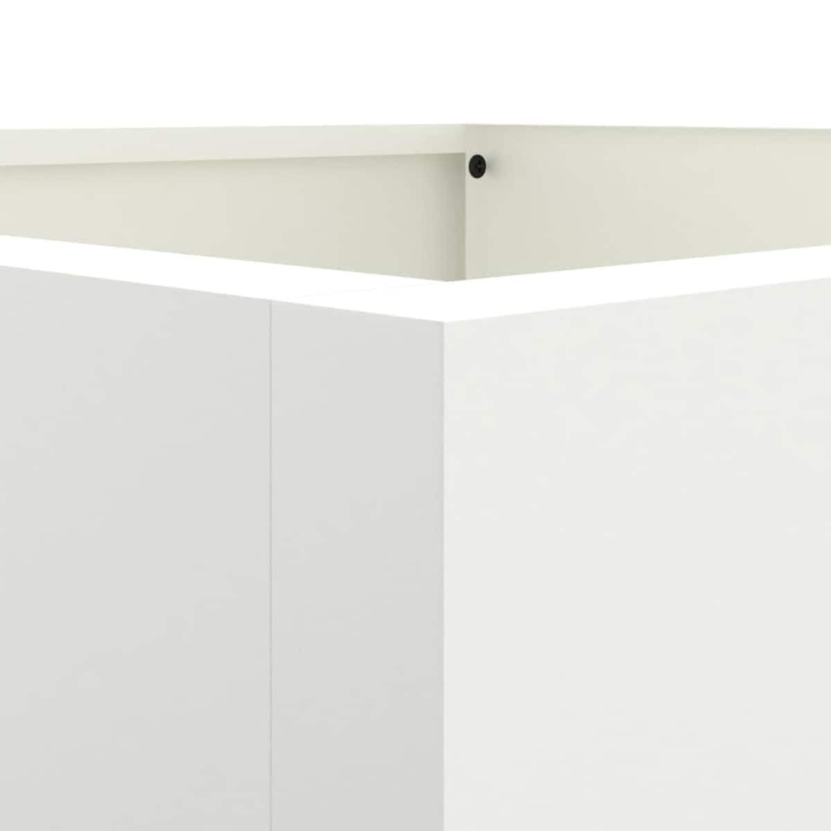 vidaXL Donica, biała, 52x48x75 cm, stal
