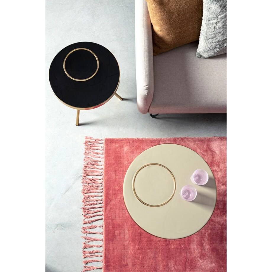 BIZZOTTO stolik kawowy KESAR beżowy / złoty