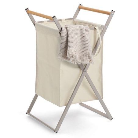 Kosz na pranie składany 67x40x36,5 cm PIEGARE beżowy