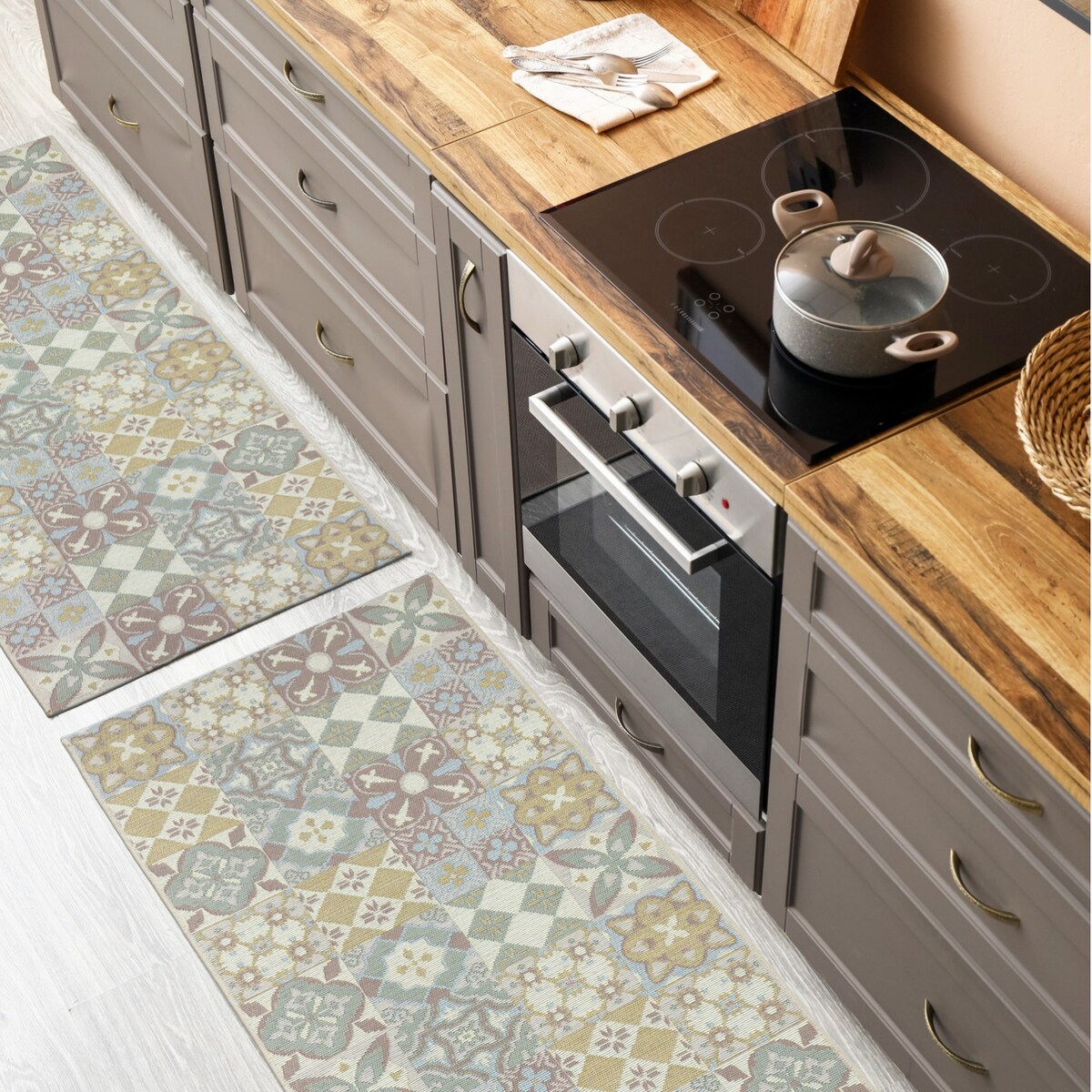 Dywan tkany na płasko SELENA  80x200 cm e-floor OEKO-TEX marokański beżowy