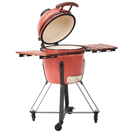 Grill węglowy KAMADO Ceramika Czerwony