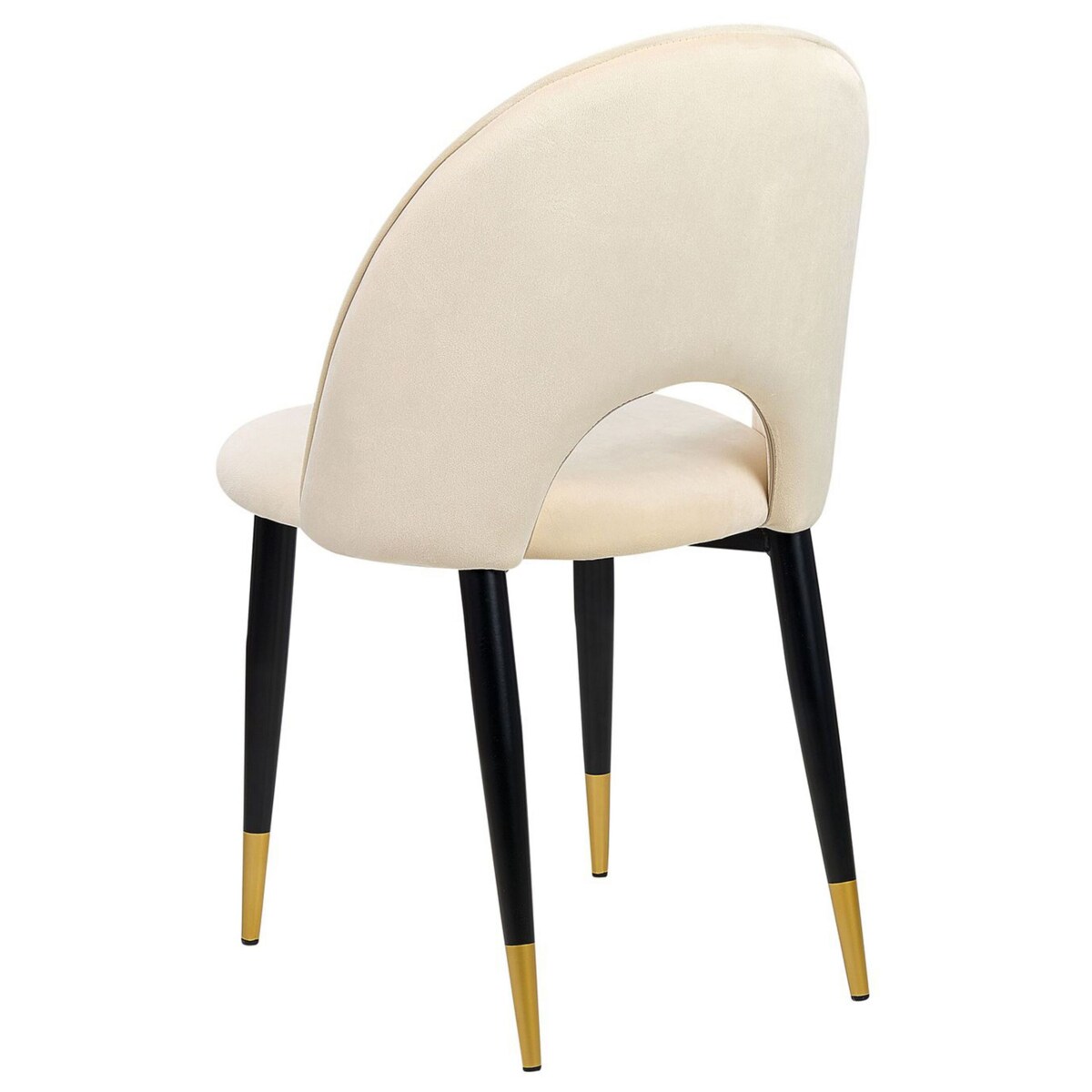 Zestaw 2 krzeseł do jadalni welurowy beżowy MAGALIA