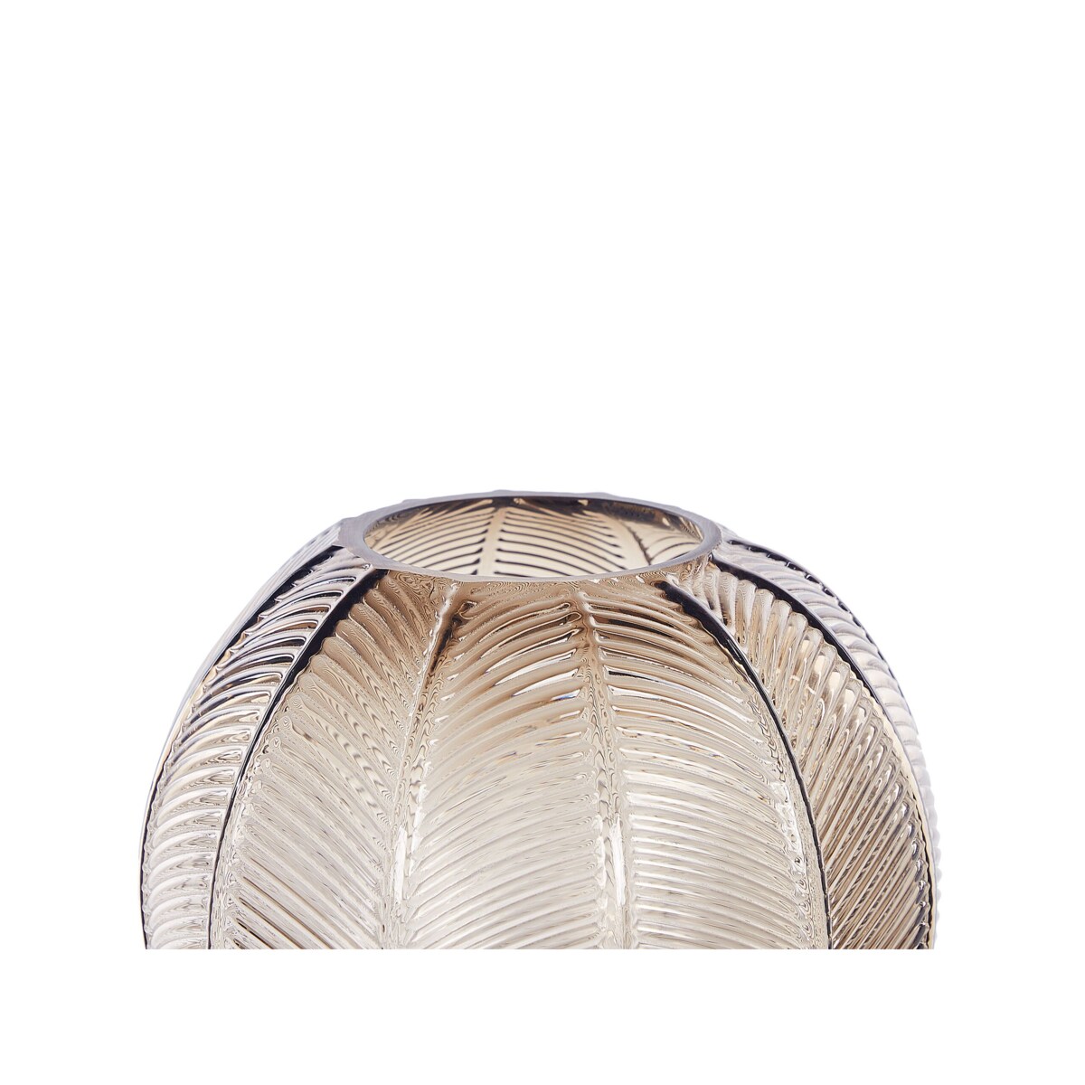 Wazon na kwiaty szklany 24 cm brązowy FELLI