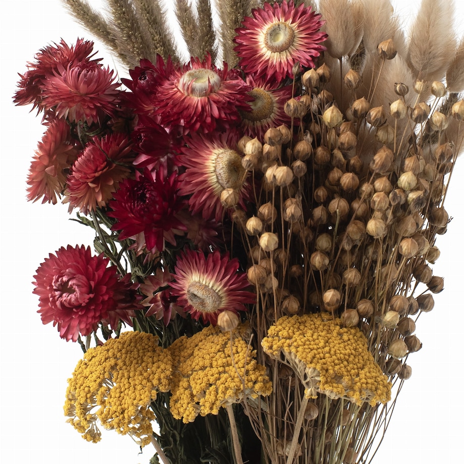 Zestaw suszonych kwiatów Tramonto - suszone kwiaty do wazonu
