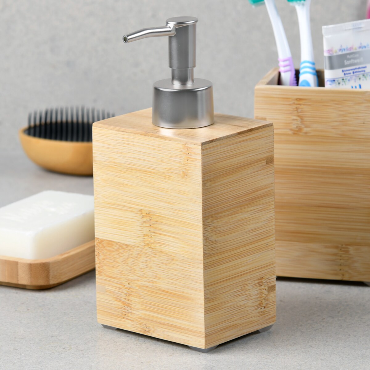 Bambusowy dozownik na mydło, 200 ml