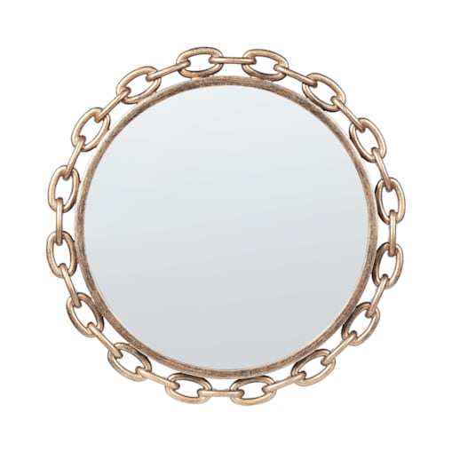 Okrągłe lustro ścienne ø 46 cm złote YEBRA