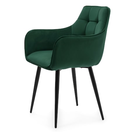 Krzesło tapicerowane welurowe GALLO velvet zielony