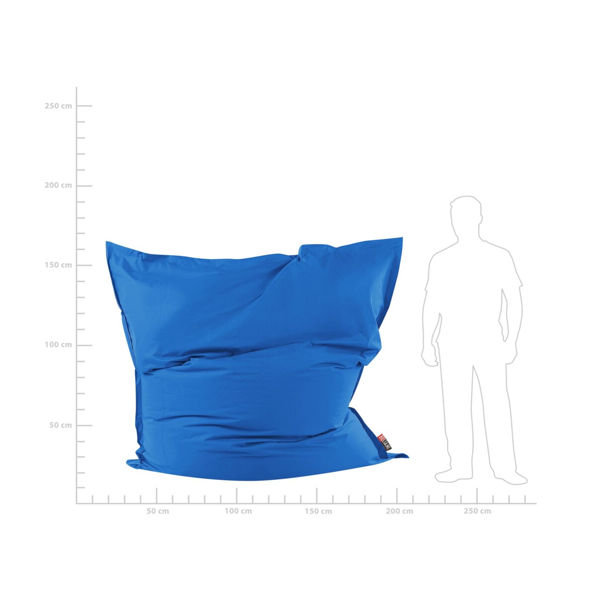 Pufa worek 180 x 230 cm niebieski