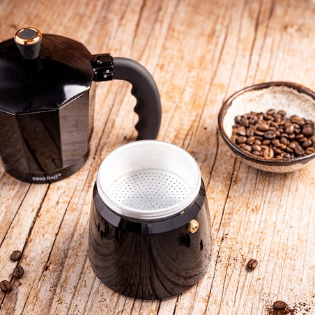 Kawiarka espresso Kafeterka ciśnieniowa indukcja KINGHOFF 450ml 9 filiżanek